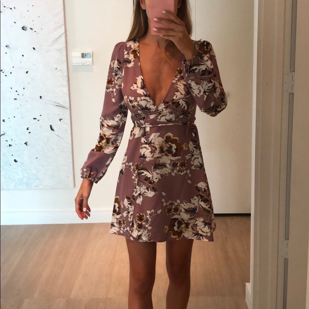 Beautiful floral wrap dress